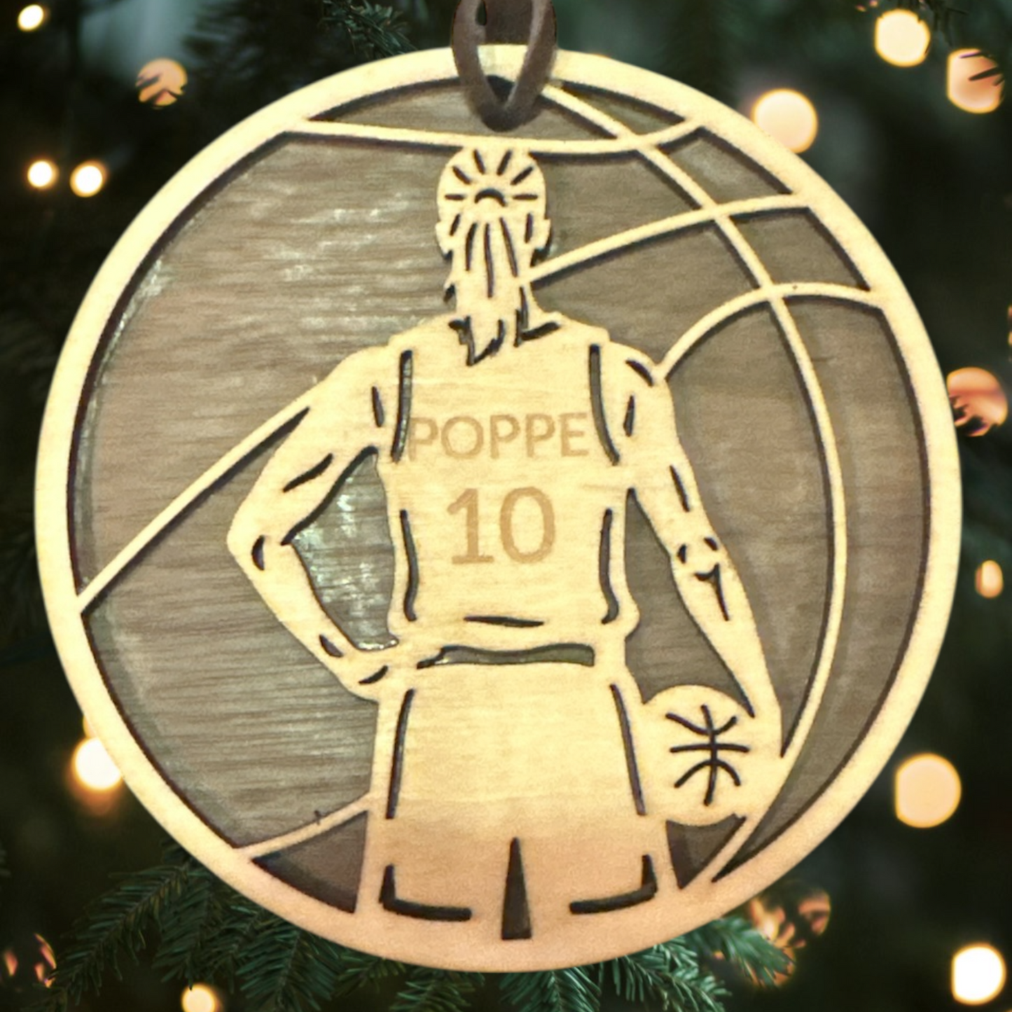 Sports Collection - Custom Engraved Basketball Ornament