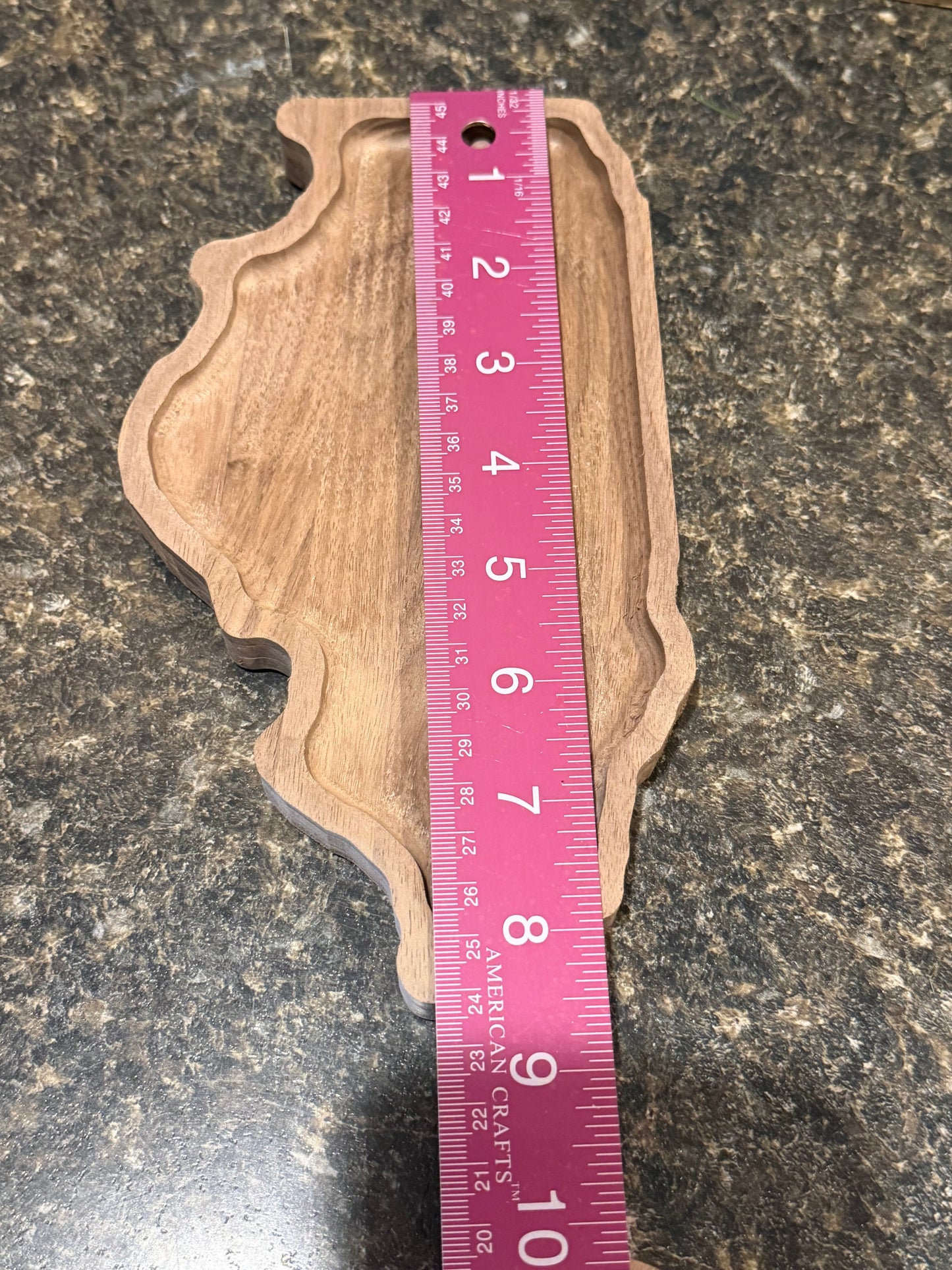 Personalized Illinois Wood Trinket Tray | Custom Logo & Engraved Message Gift