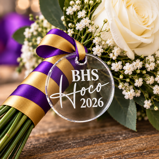 Personalized Acrylic Floral Keepsake Tags | Veal Creations