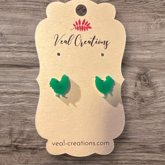 Show Ring Chic – Chicken Acrylic Earrings