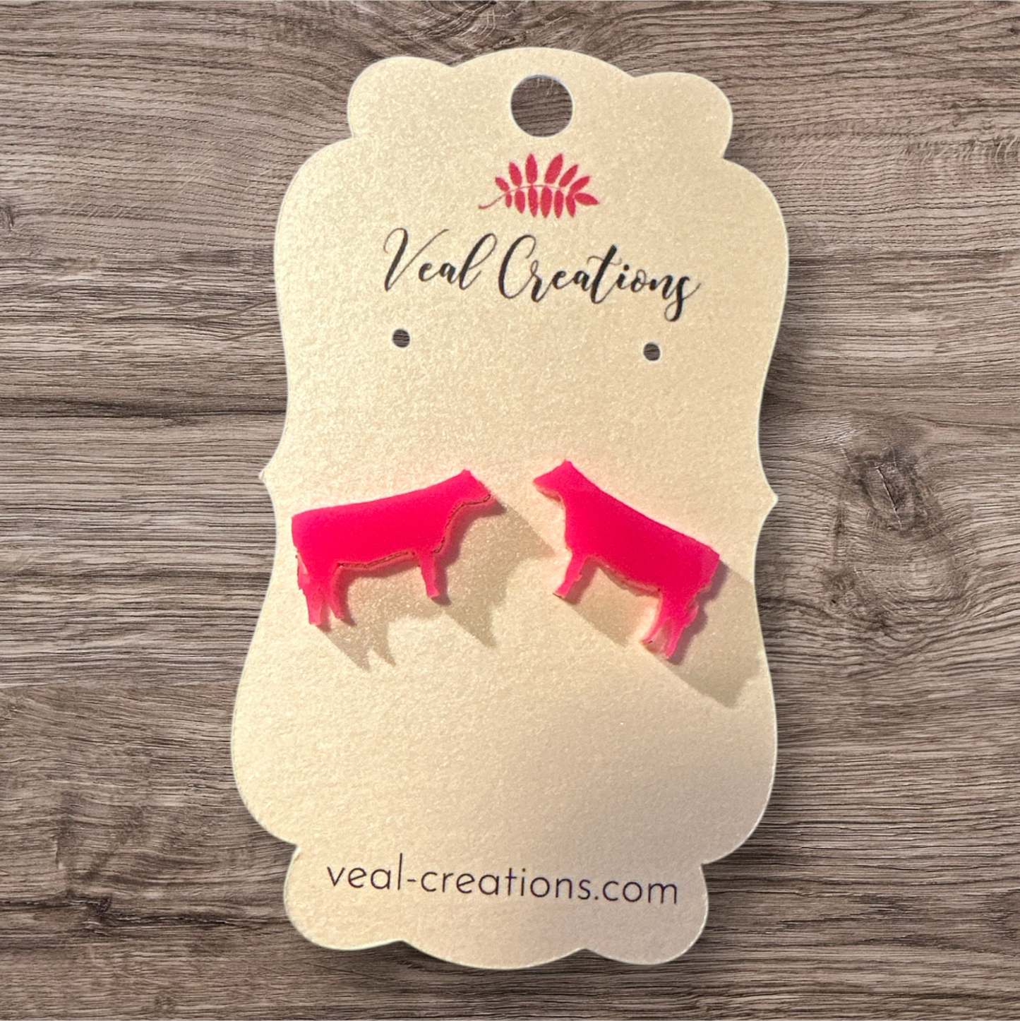 Backdrop Bound – Steer Acrylic Earrings