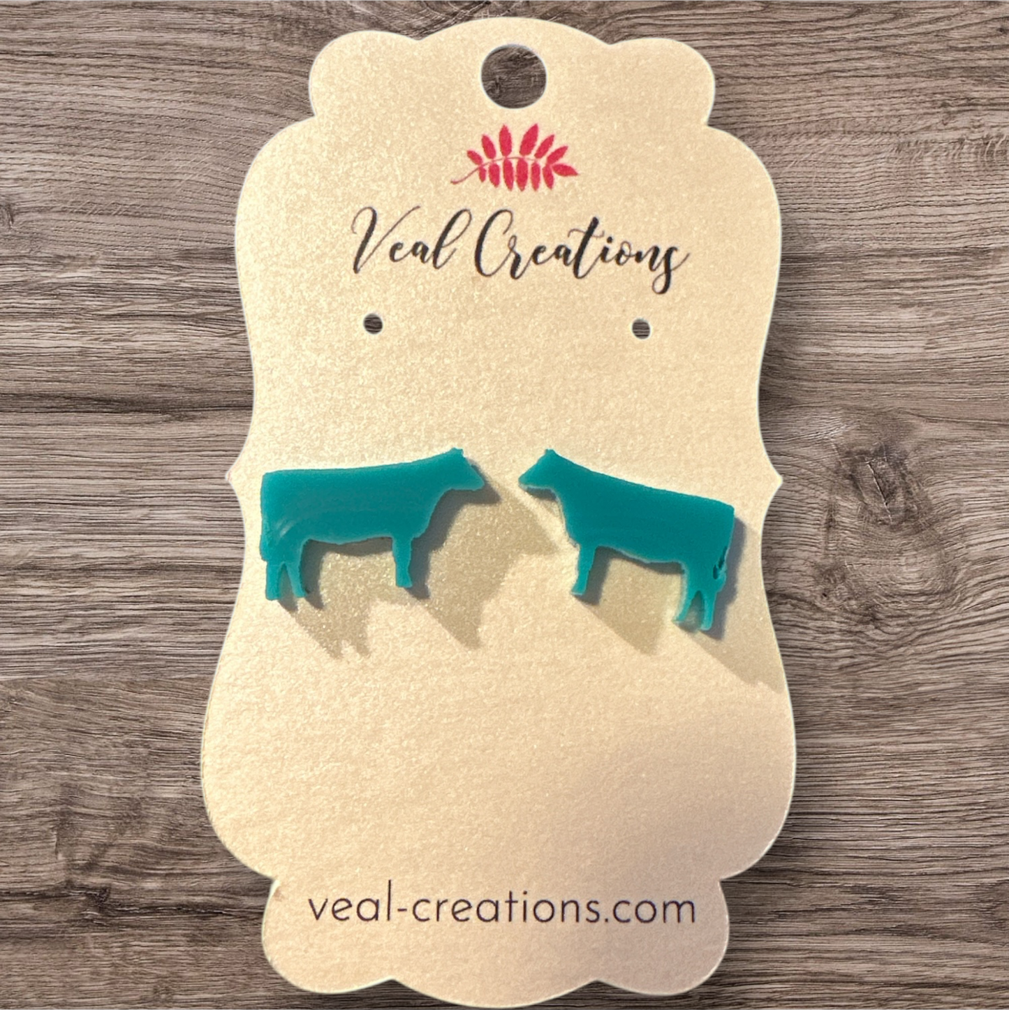 Backdrop Bound – Steer Acrylic Earrings