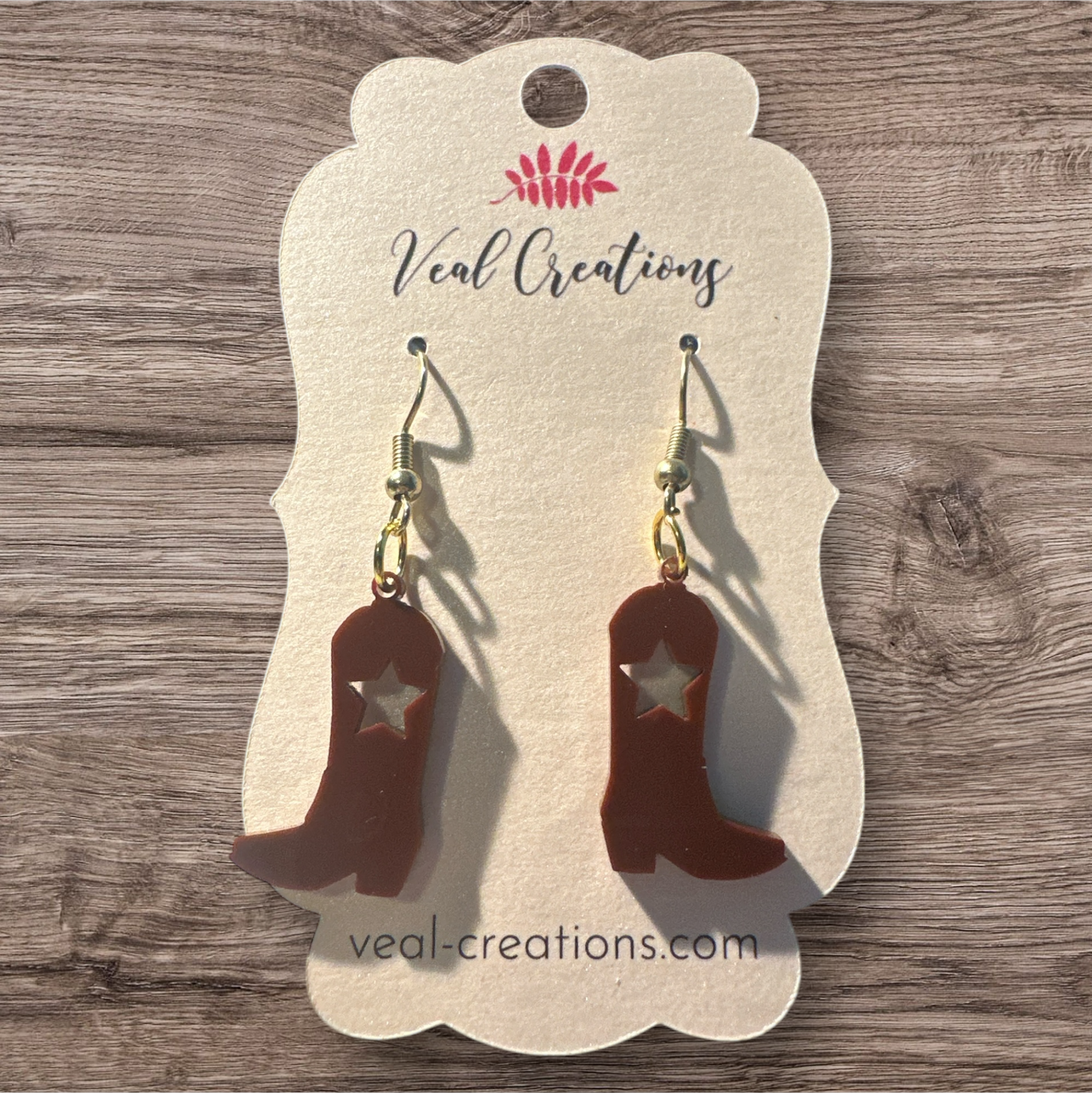Boots and Bling – Cowboy Boot Acrylic Earrings
