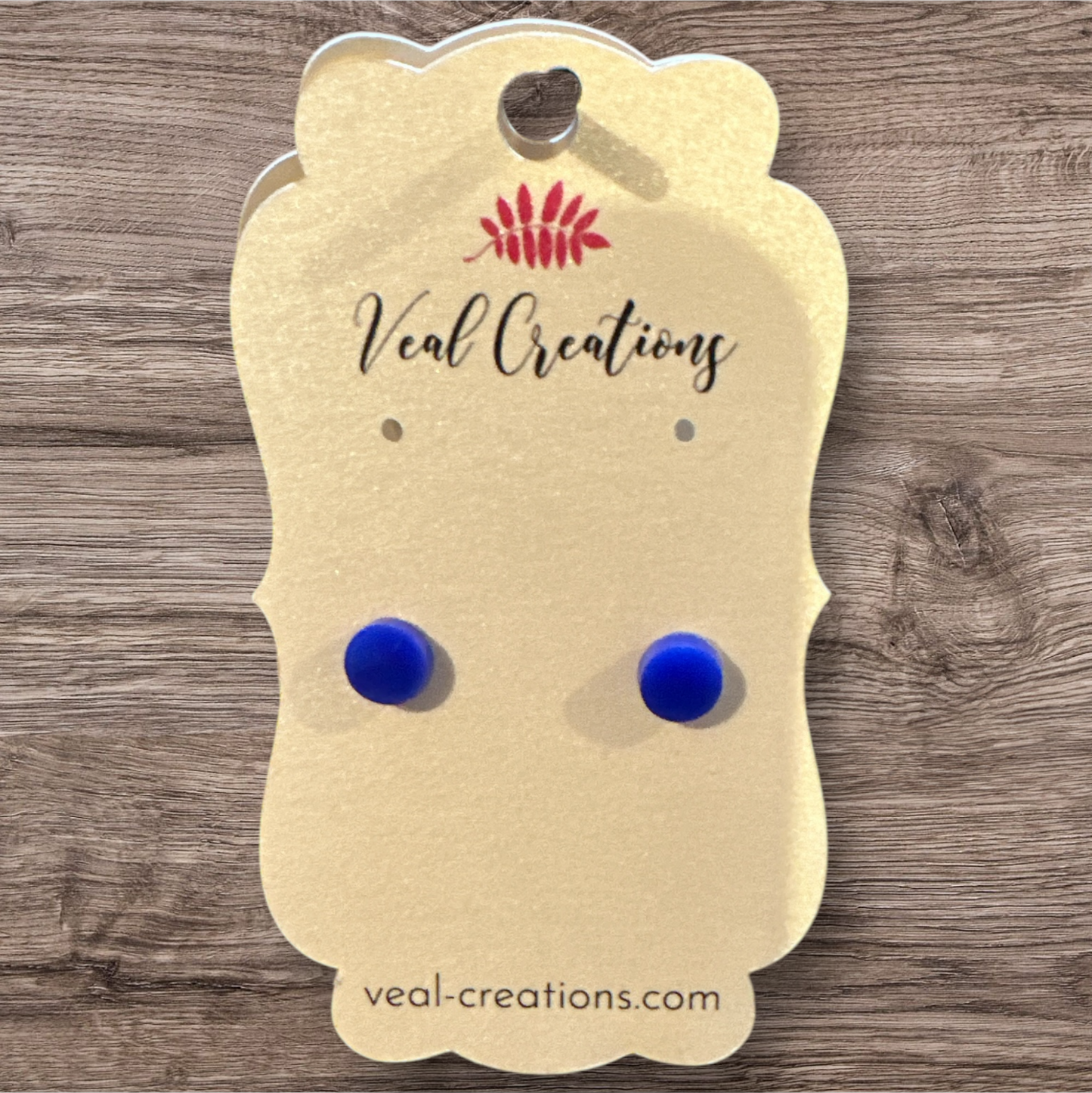 Bold Blue Acrylic Stud Earrings