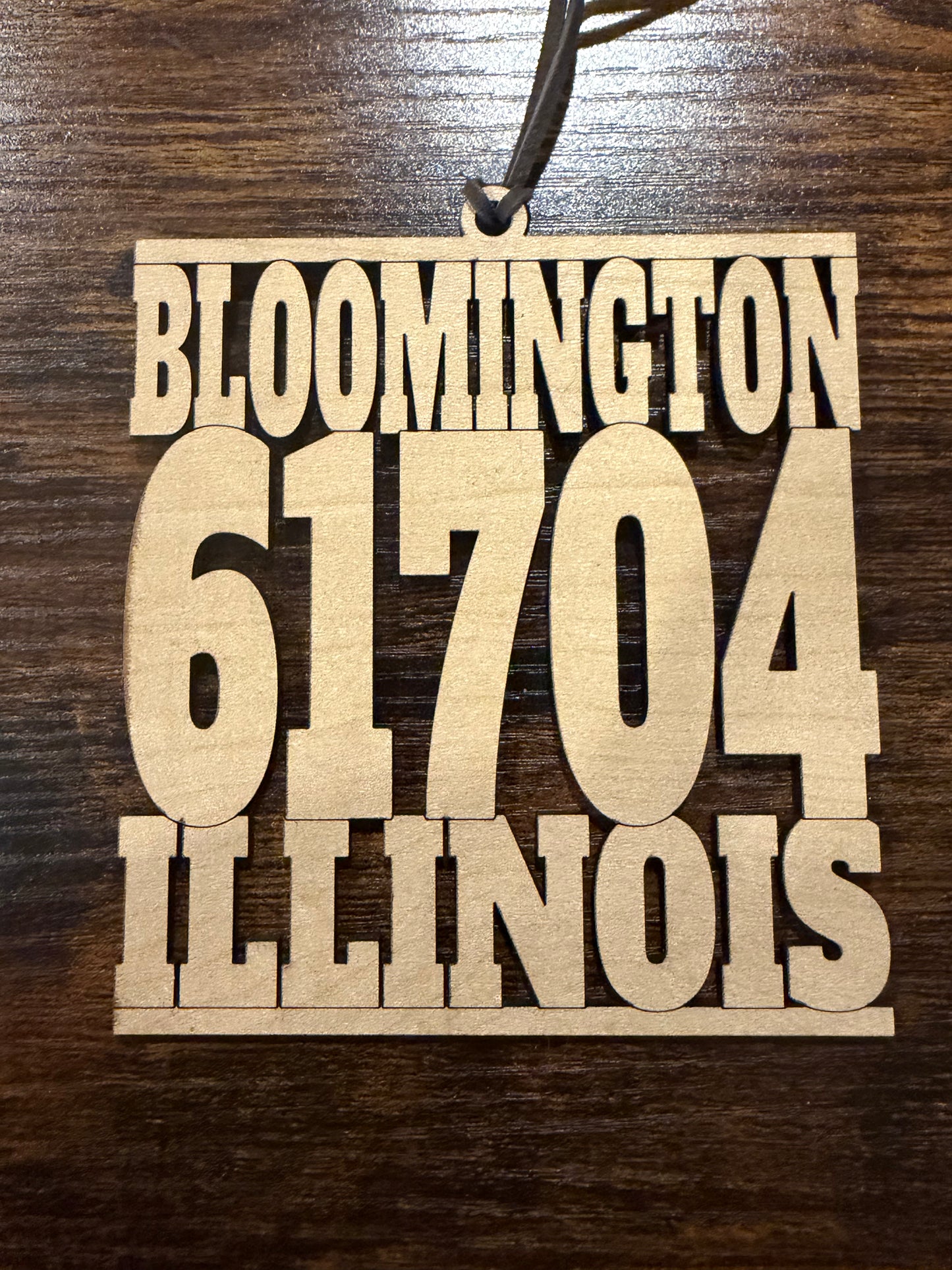 Bloomington–Normal Zip Code Ornament (Custom Option Available) | 61705 • 61704 • 61761