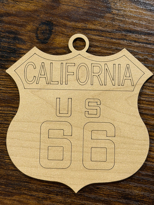 Route 66 California Ornament | End of the Road Keepsake