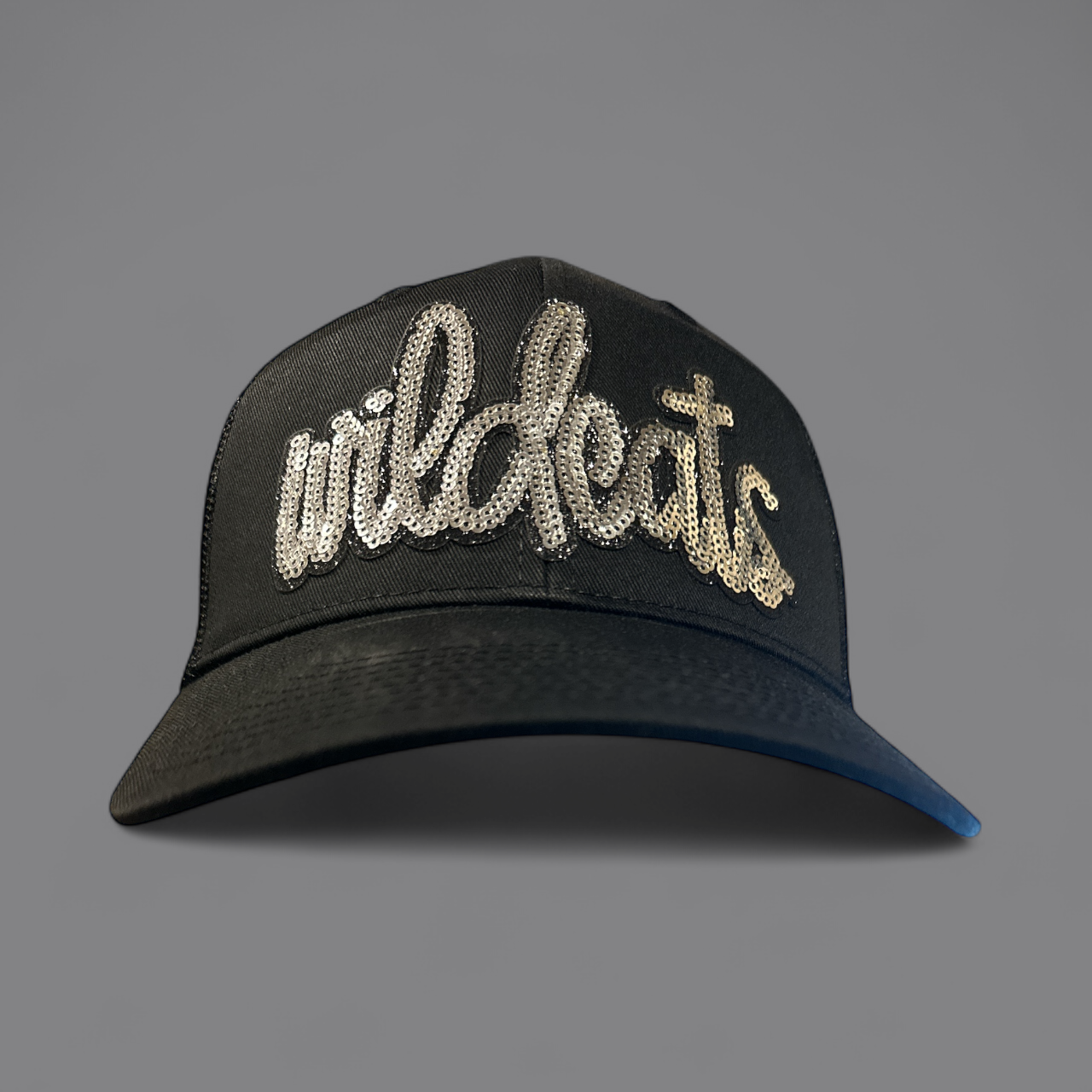 Wildcats Sequin Black Trucker Hat