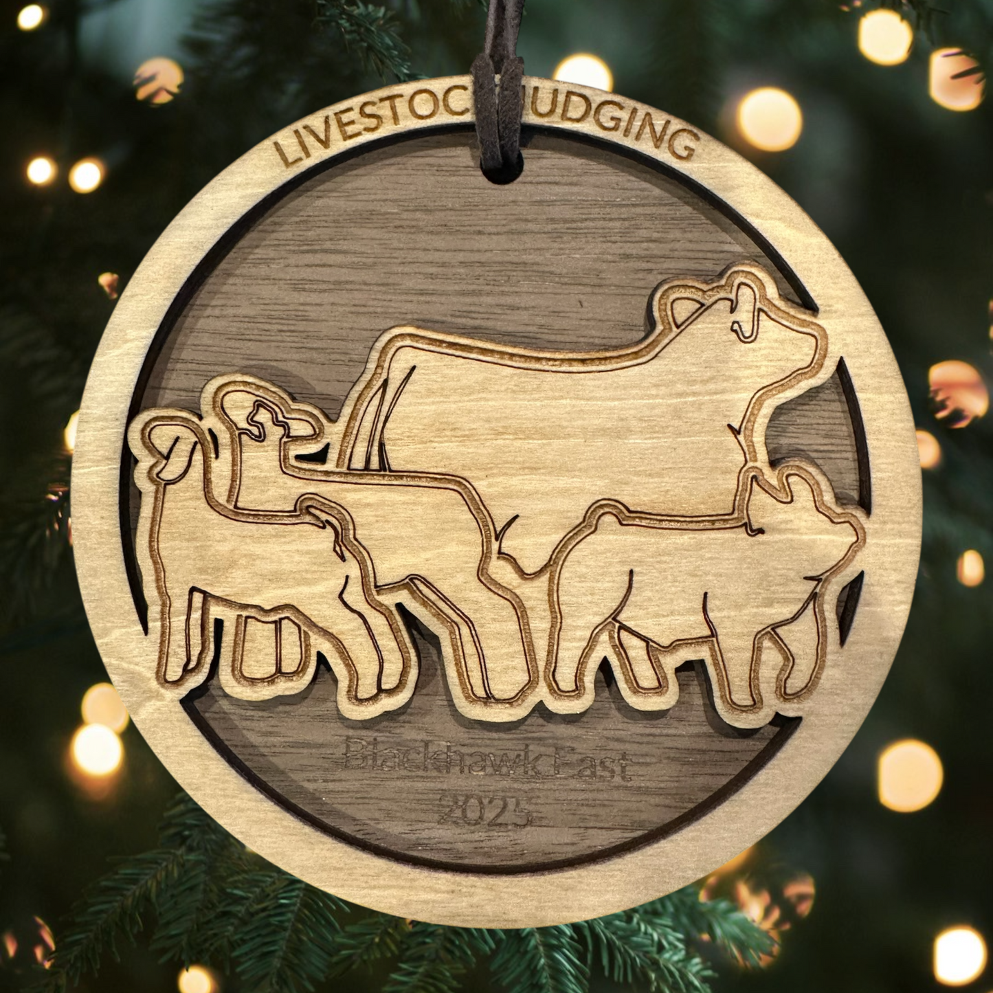 Sports Collection - Custom Engraved Livestock Judging Ornament