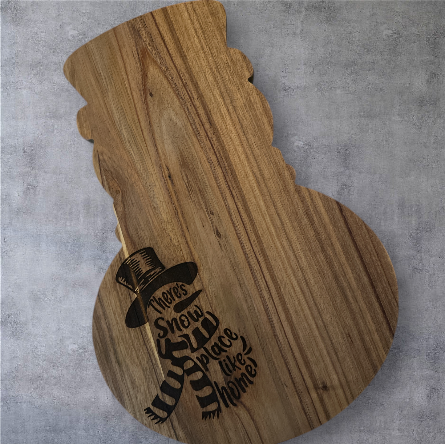 Snowman Cutting Board – Holiday Engraved Edition