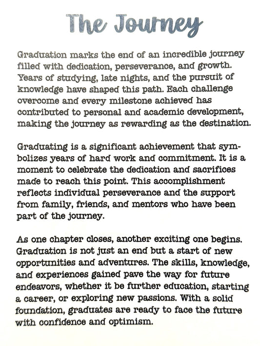 The Journey - Graduation Story Card Ornament