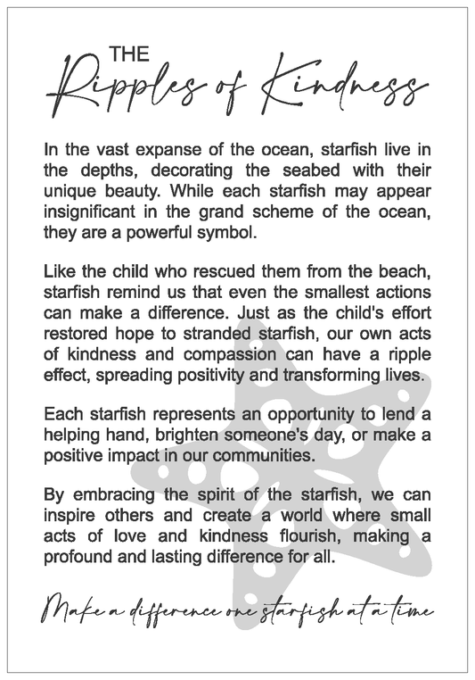 Ripples of Kindness Starfish Story Card Ornament