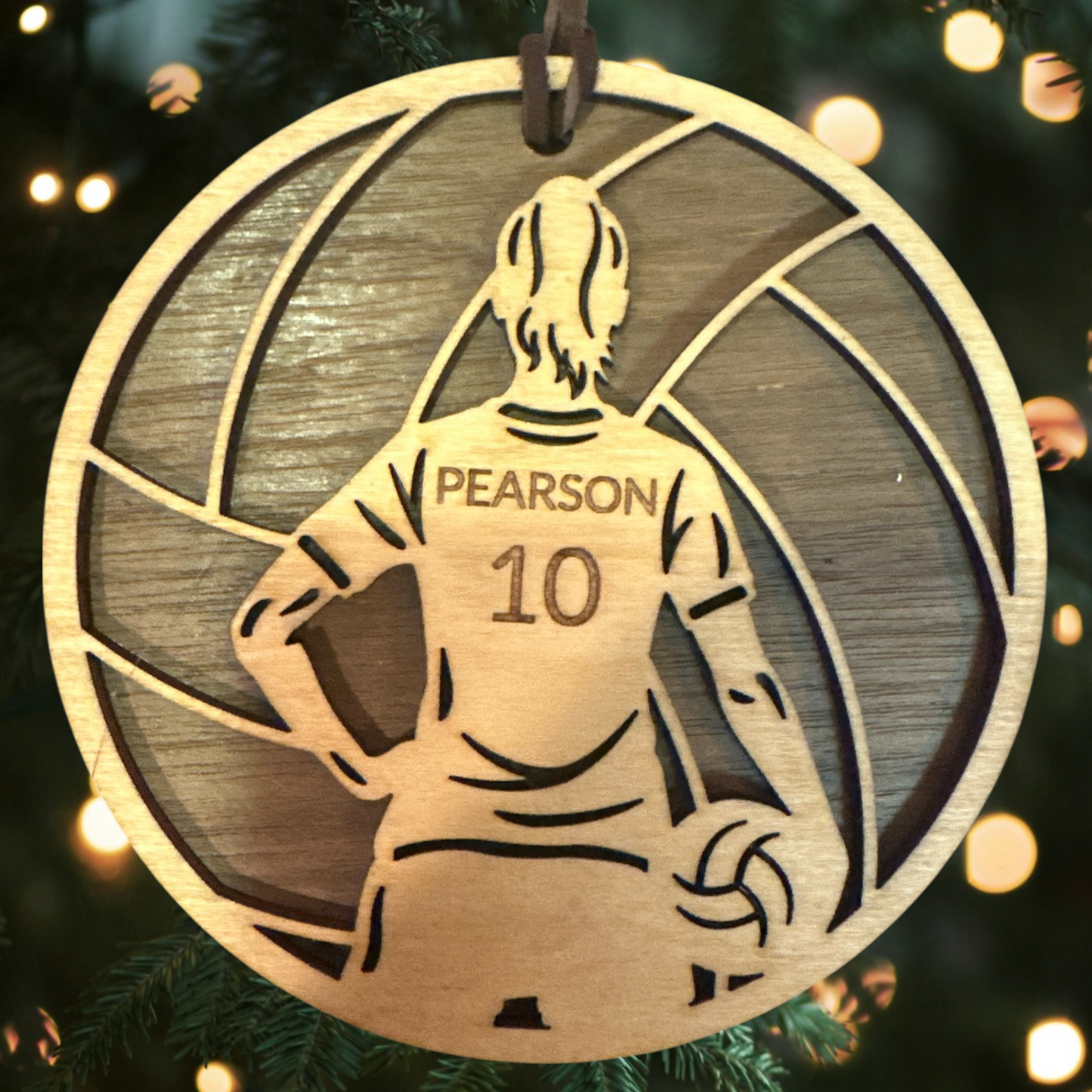 Sports Collection - Custom Engraved Volleyball Ornament