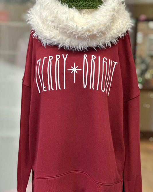 Merry & Bright Red Sweatshirt