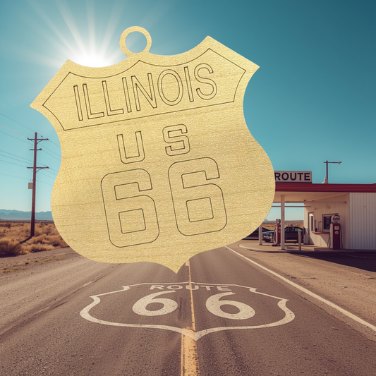 Route 66 Illinois Ornament | Mother Road Keepsake