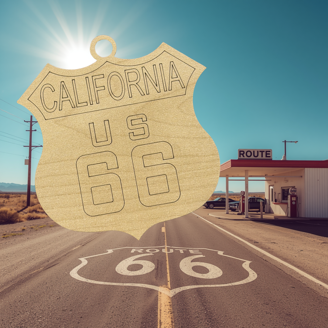 Route 66 California Ornament | End of the Road Keepsake