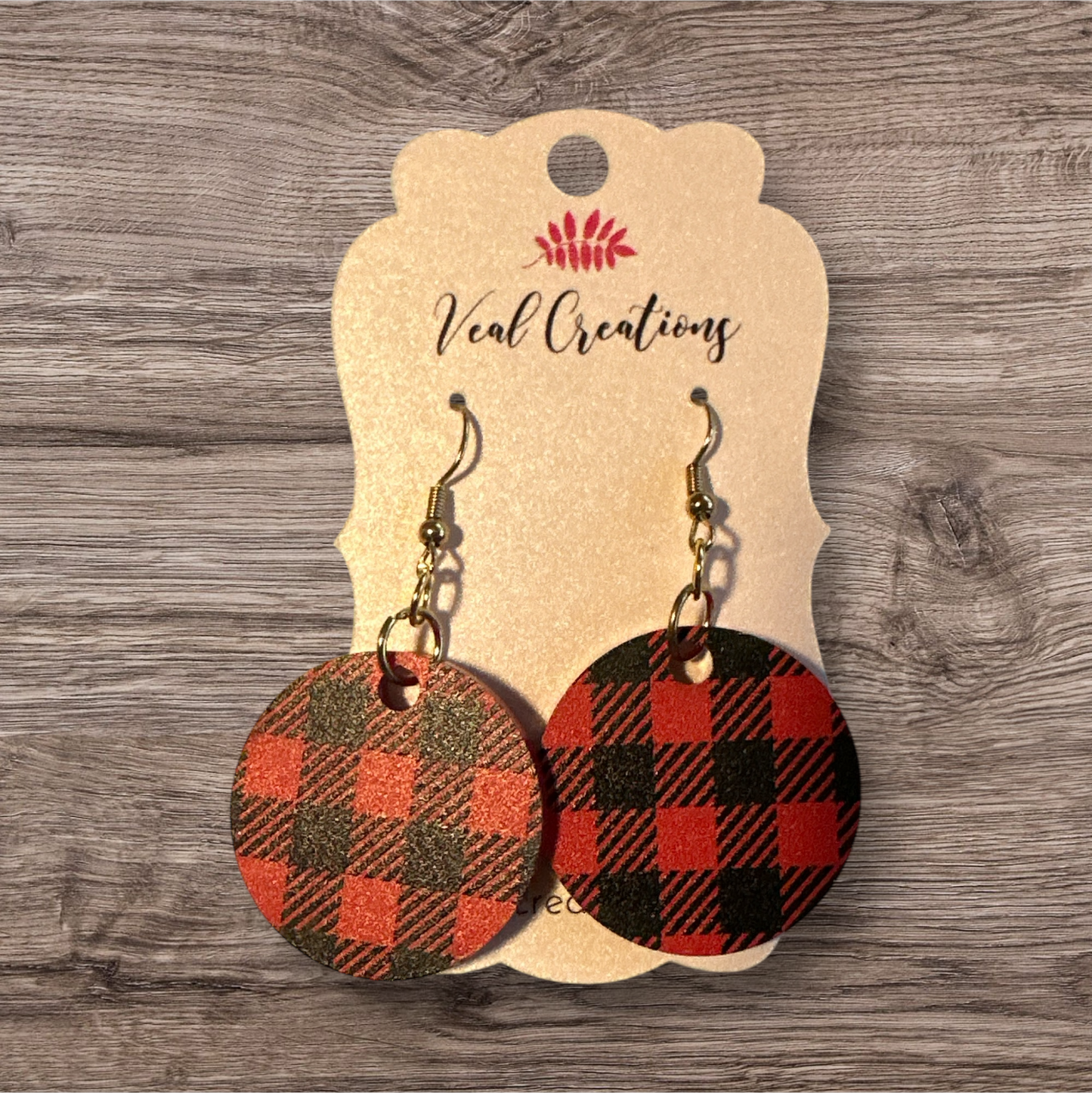 Buffalo Plaid Acrylic Earrings