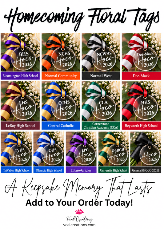 Personalized Acrylic Floral Keepsake Tags | Veal Creations