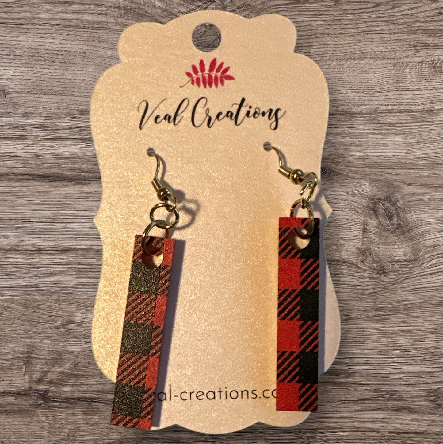 Buffalo Plaid Acrylic Earrings