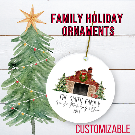 Holiday Ornament Barn - Custom optional