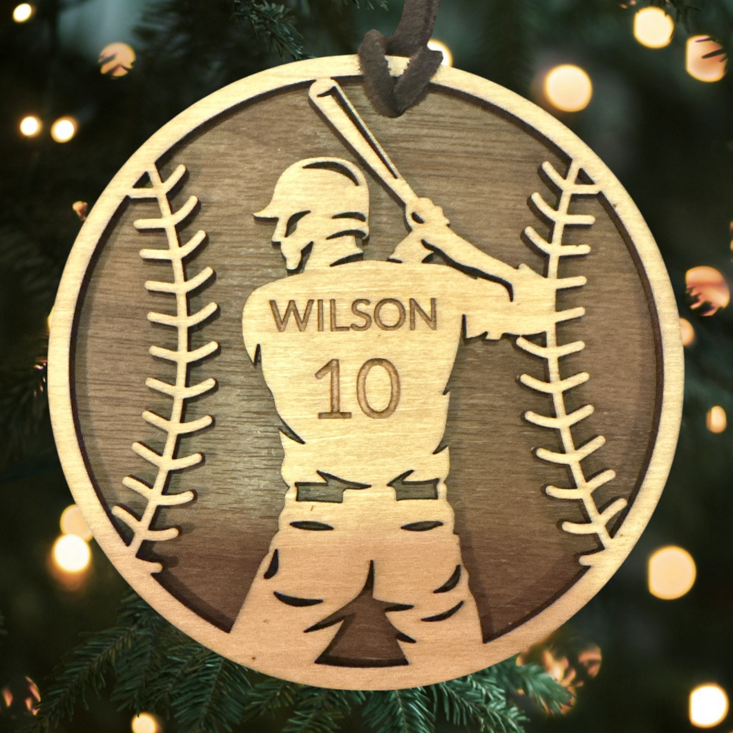 Sports Collection - Custom Engraved Baseball or Softball Ornament