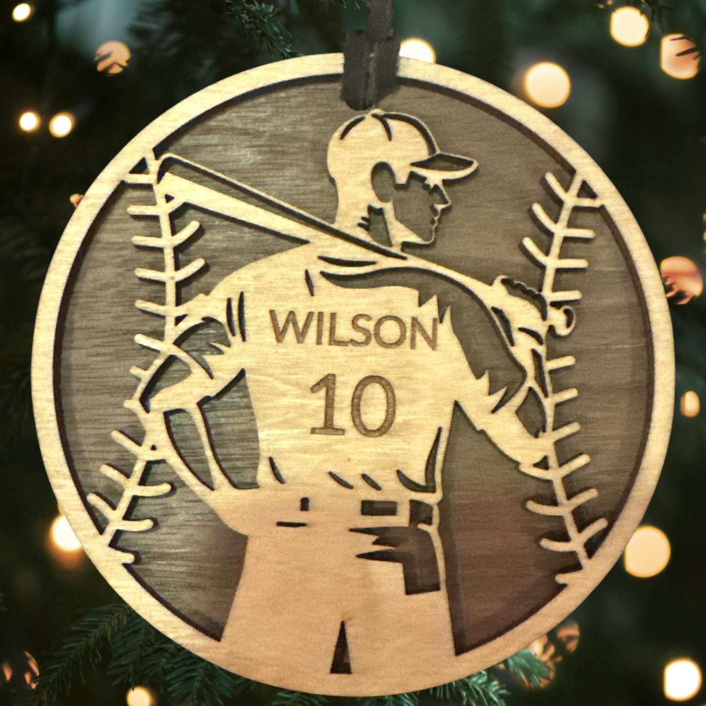 Sports Collection - Custom Engraved Baseball or Softball Ornament