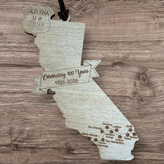 California Route 66 Centennial Ornament | Celebrating 100 Years (1926–2026)