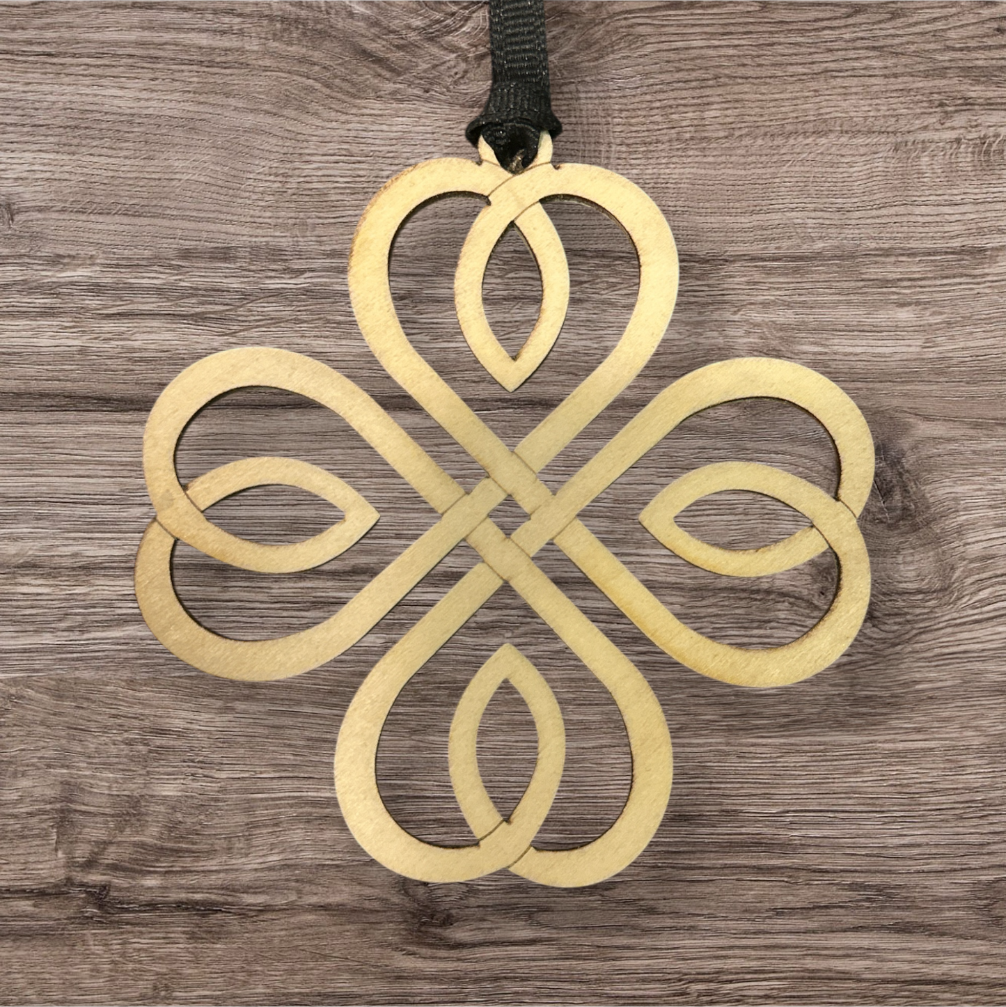 Irish Blessing Four‑Leaf Clover Celtic Story Card Ornament