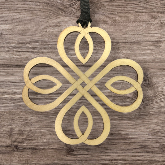 Irish Blessing Four‑Leaf Clover Celtic Story Card Ornament