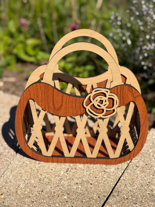 Wooden Purse Basket