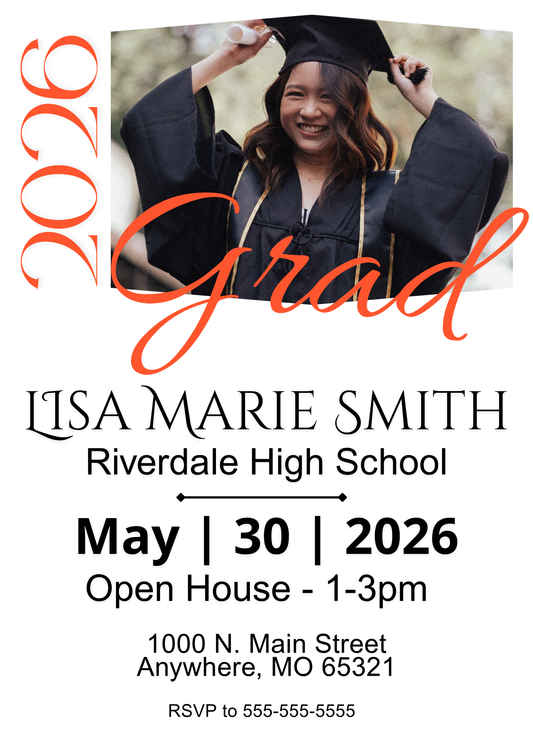 Graduation Party 1 Invitation Template | Editable Canva Invite