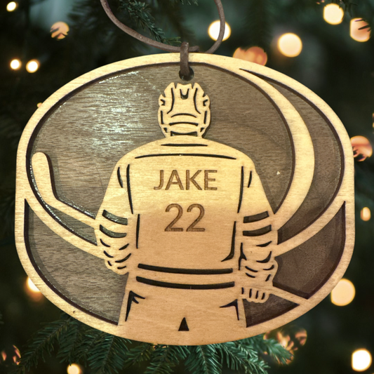 Sports Collection - Custom Engraved Hockey Ornament