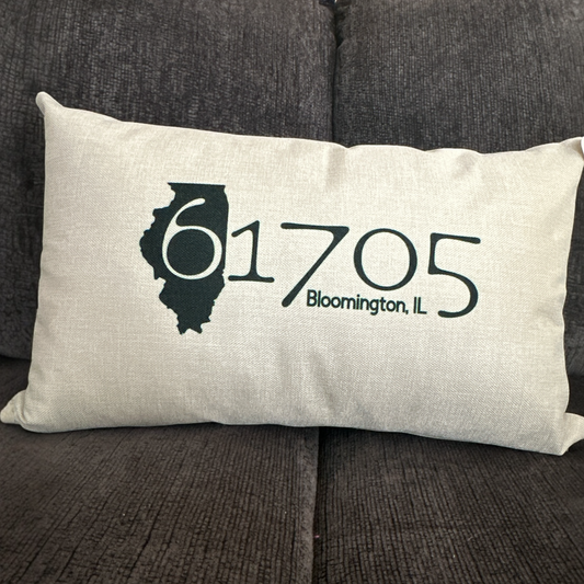 Custom Zip Code Lumbar Pillow Sham