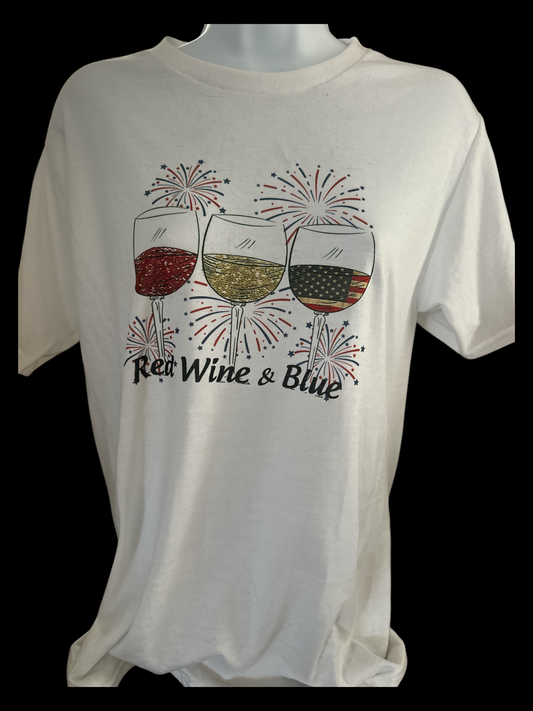 Red, White & Wine 4th of July Shirt