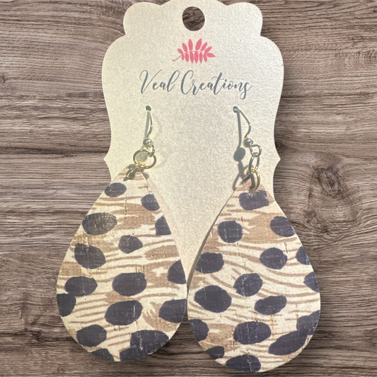 Leopard Cork Earrings