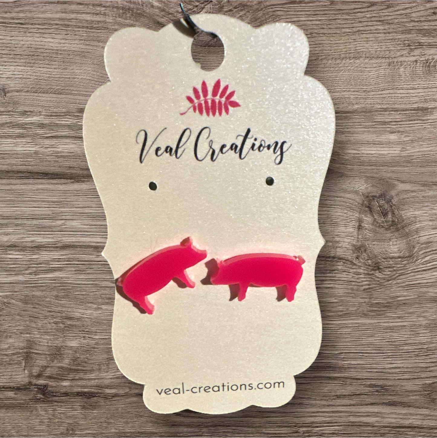 Show Pig Acrylic Earrings – Fair Season Ready