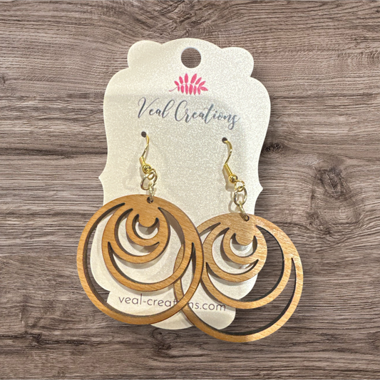 Wooden Earrings - Round