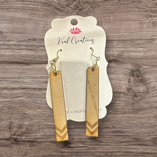 Wooden Earrings - Bar