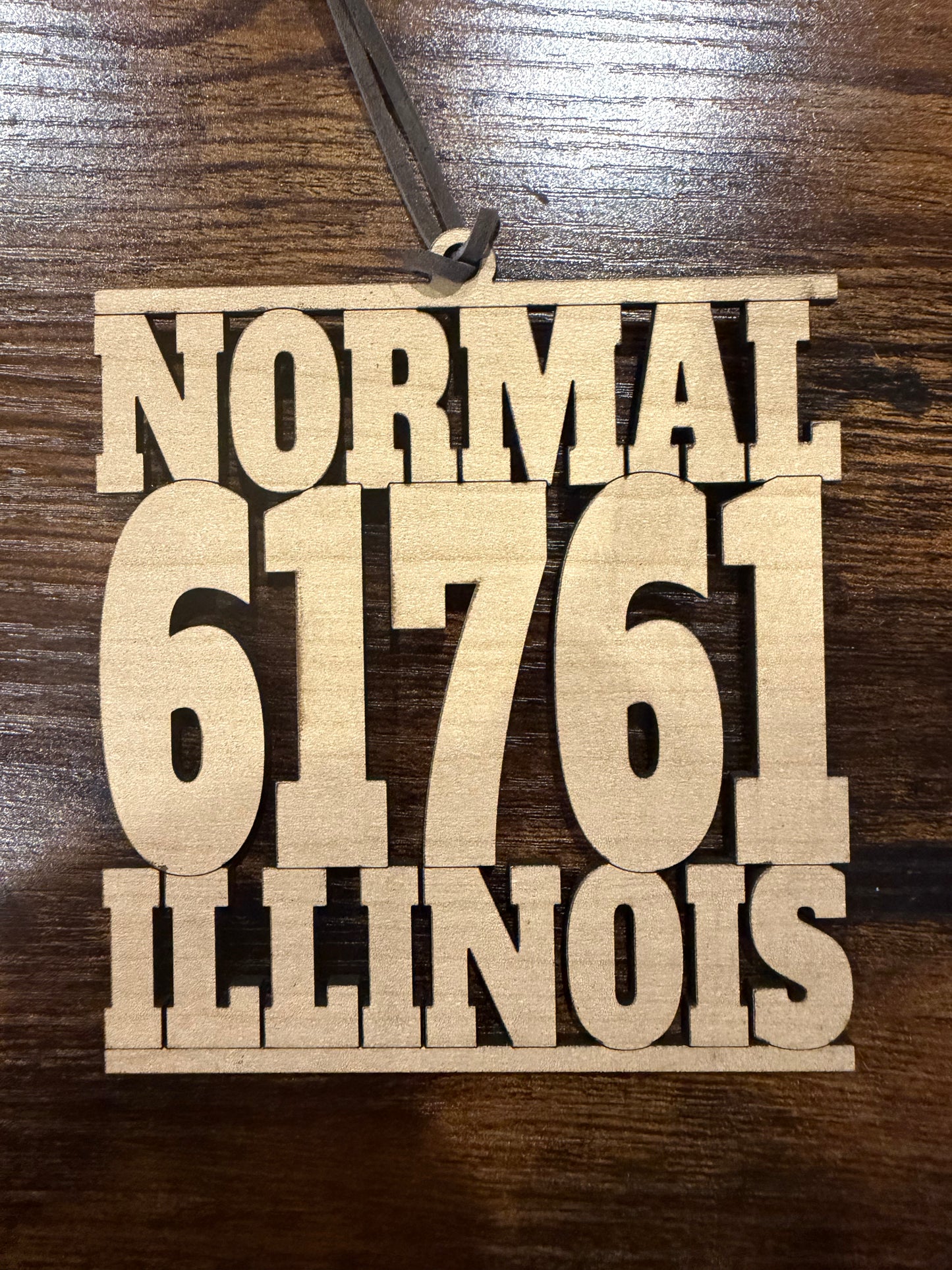 Bloomington–Normal Zip Code Ornament (Custom Option Available) | 61705 • 61704 • 61761