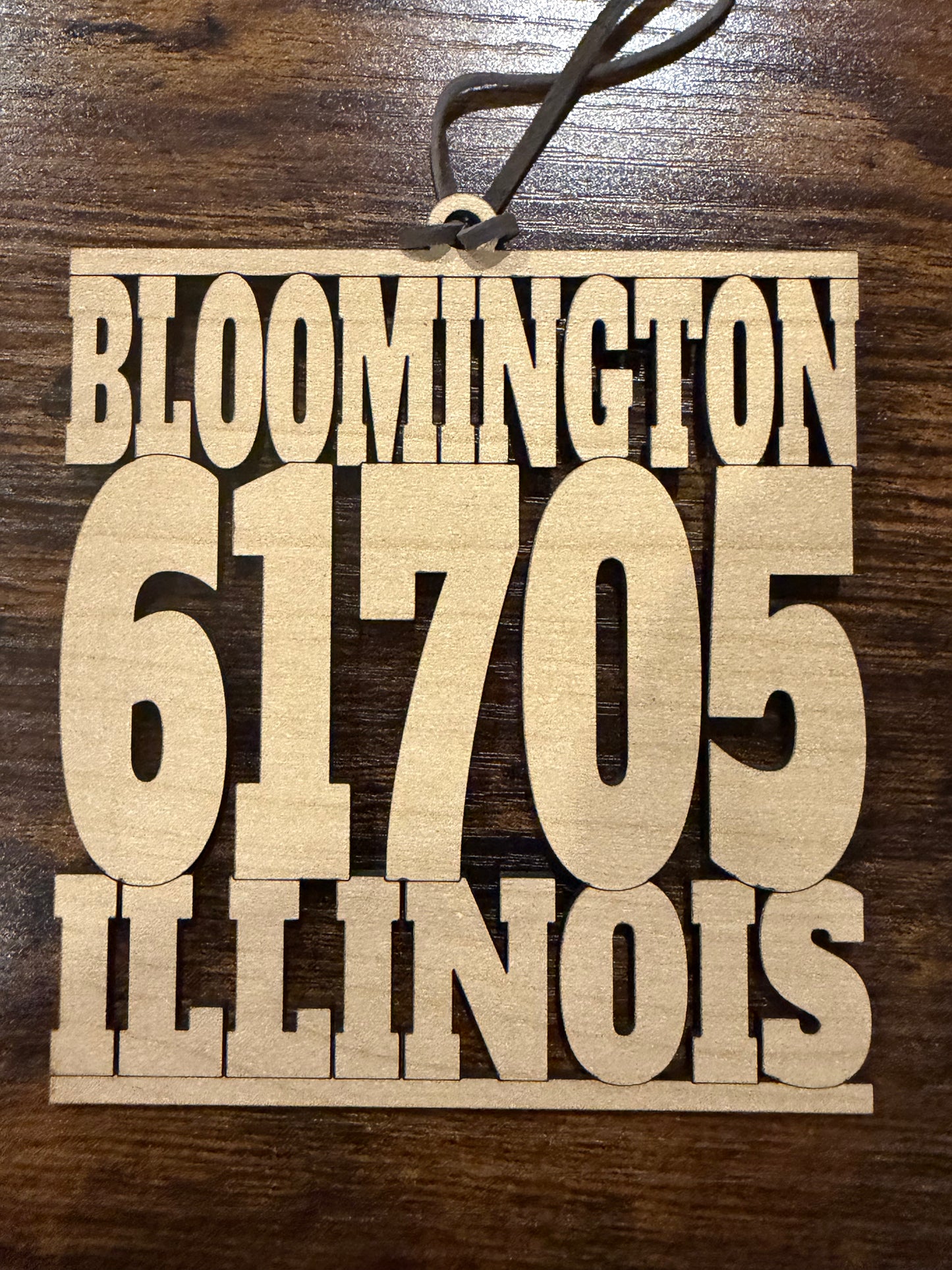 Bloomington–Normal Zip Code Ornament (Custom Option Available) | 61705 • 61704 • 61761
