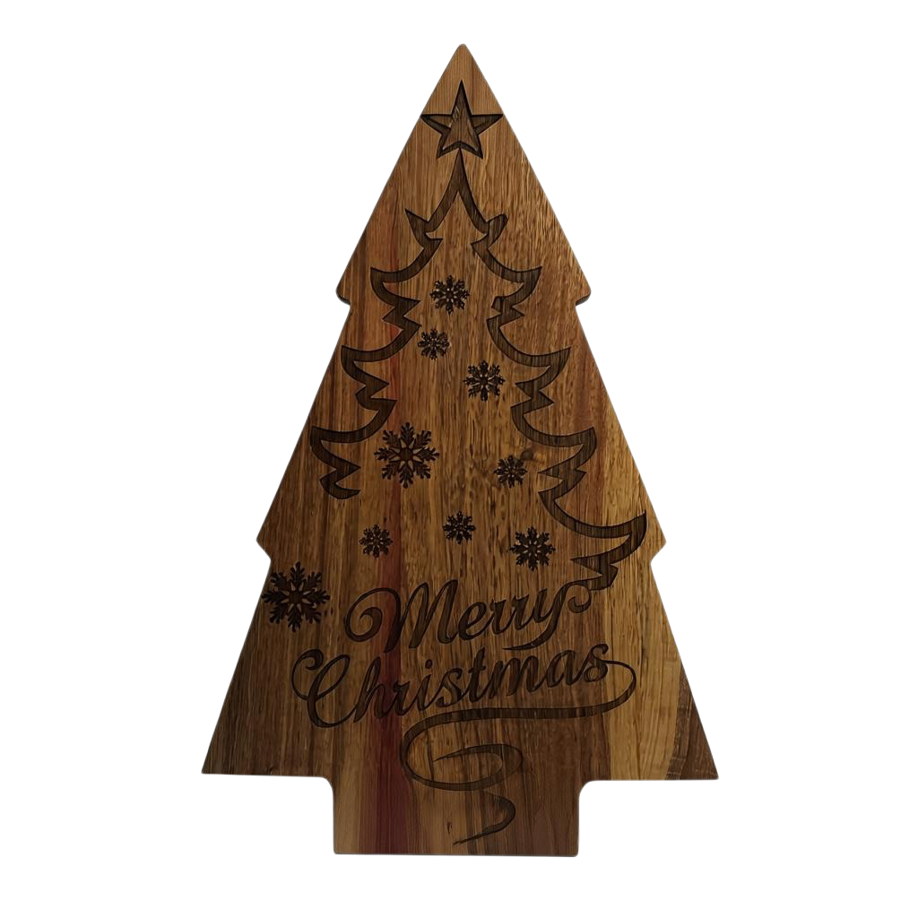 Christmas Tree Cutting Board – Engraved Holiday Edition