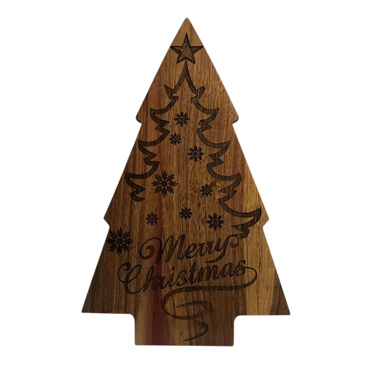 Christmas Tree Cutting Board – Engraved Holiday Edition