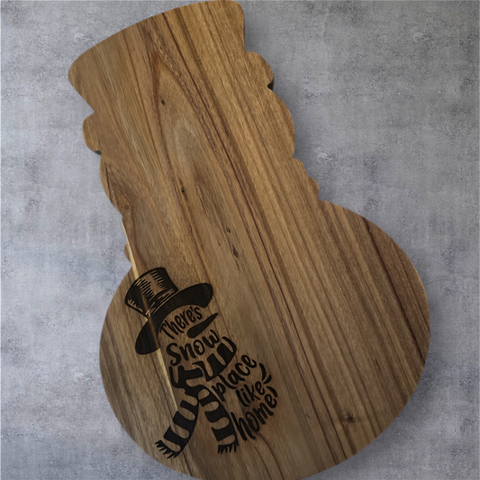 Snowman Cutting Board – Holiday Engraved Edition