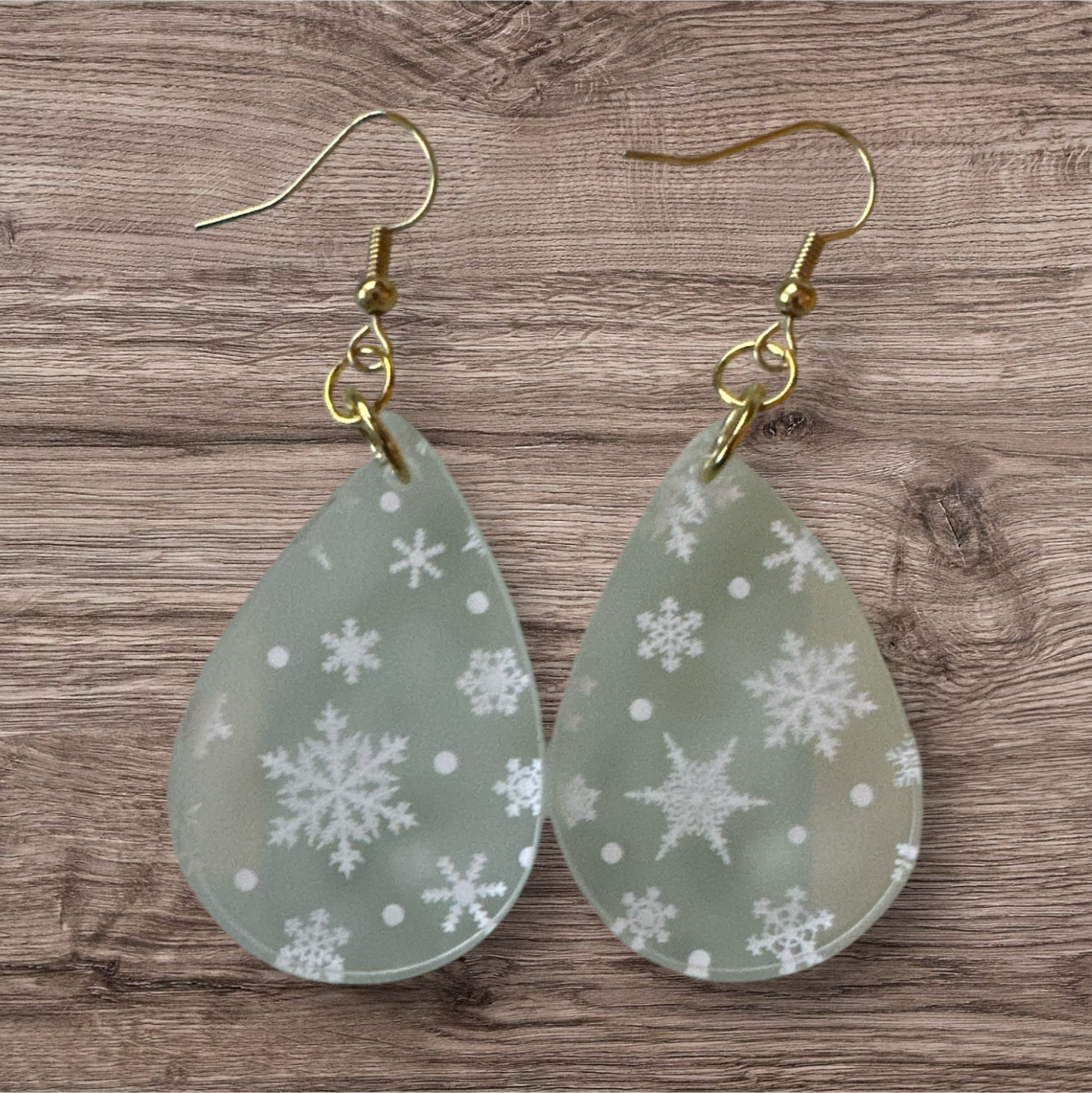 Acrylic Snowflake Earrings