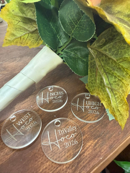 Personalized Acrylic Floral Keepsake Tags | Veal Creations