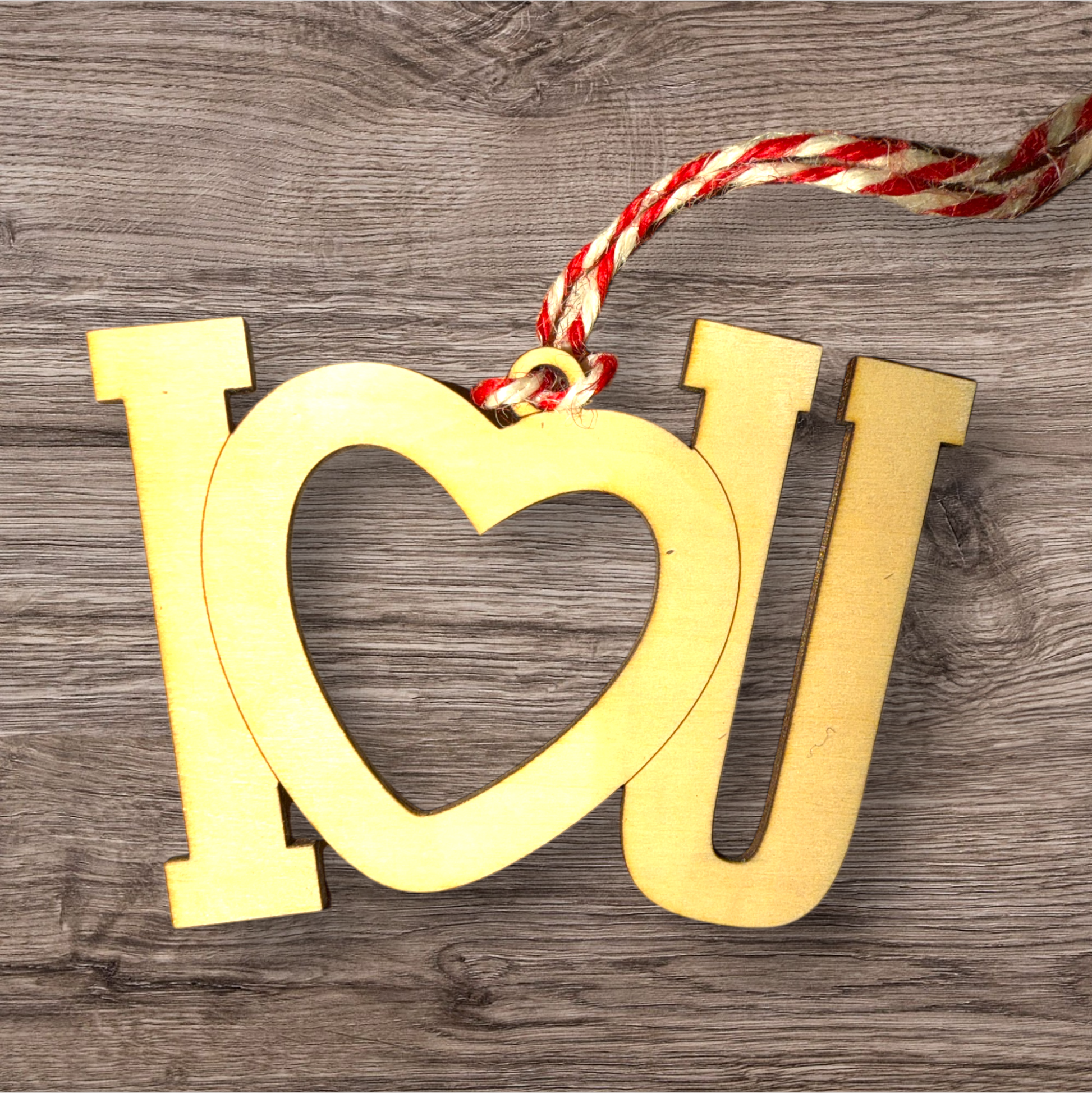 I LOVE YOU ornament