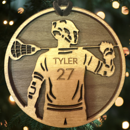 Sports Collection - Custom Engraved LaCrosse Ornament