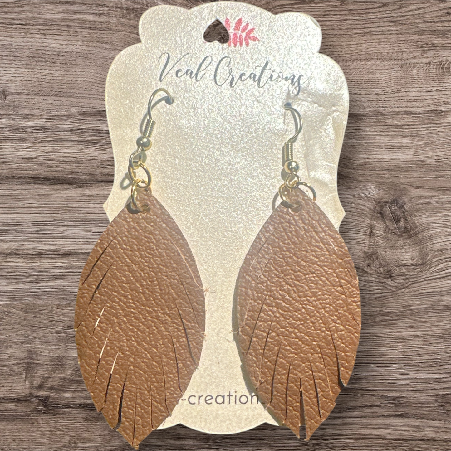 Brown Feathered Earrings