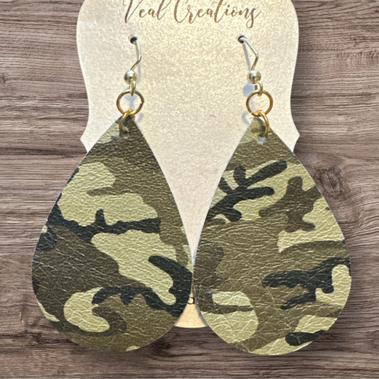 Camo2 Teardrop Earrings