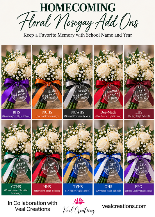 Personalized Acrylic Floral Keepsake Tags | Veal Creations