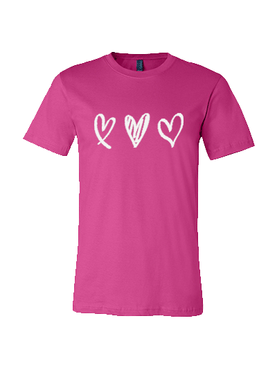 Triple Heart Valentines Day Tshirt